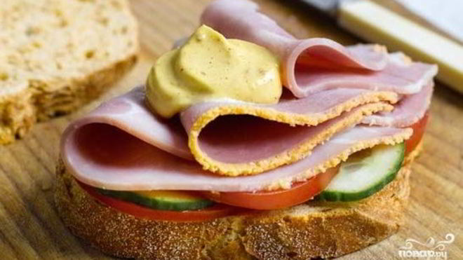 Рецепт Бутерброд с ветчиной
