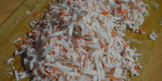 Рецепт бутербродная намазка из крабовых палочек и яблока