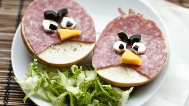 Рецепт Бутерброды Angry Birds