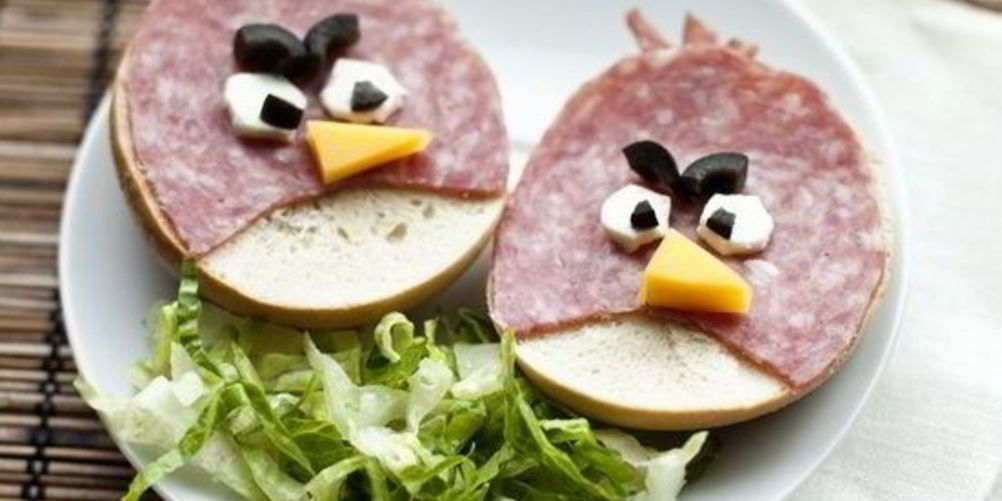 Как приготовить бутерброды angry birds