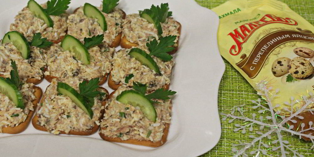 Как приготовить бутерброды на крекерах с сардинами