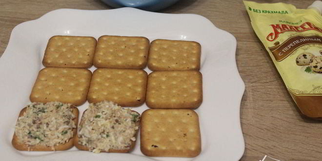 Рецепт бутерброды на крекерах с сардинами