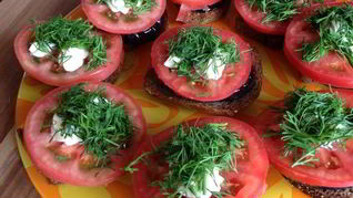 Рецепт Бутерброды с баклажанами