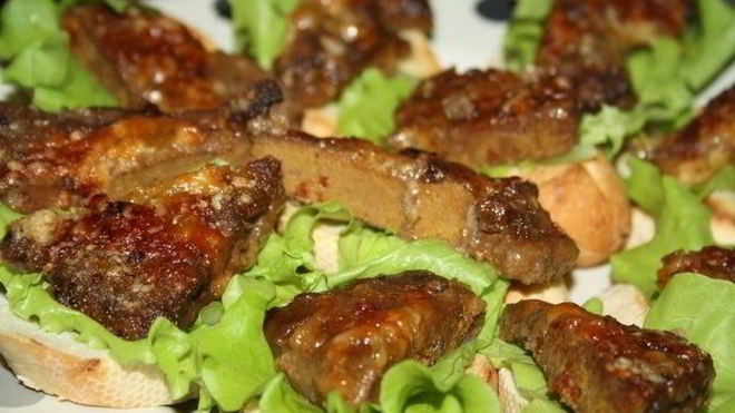 Рецепт Бутерброды с глазированной печенью