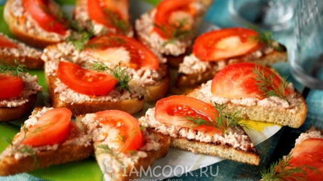 Рецепт Бутерброды с печенью трески