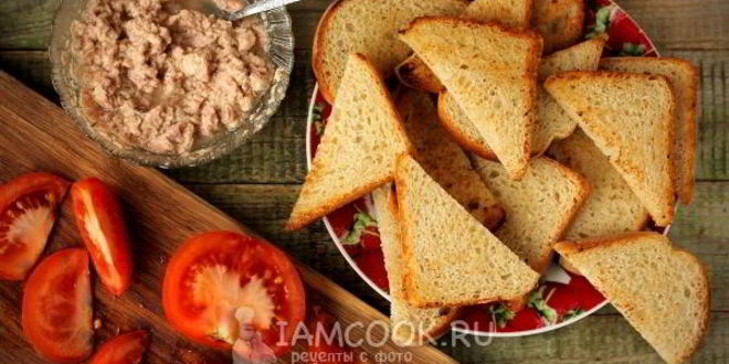 Рецепт бутерброды с печенью трески