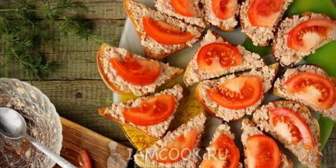 Рецепт бутерброды с печенью трески