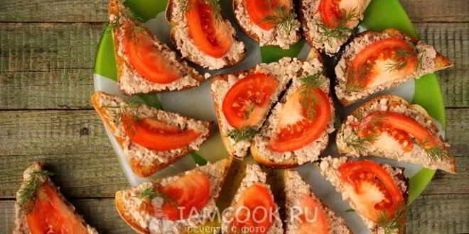 Рецепт бутерброды с печенью трески