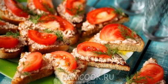 Рецепт бутерброды с печенью трески