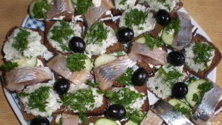 Рецепт Бутерброды с салом