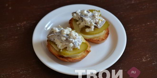 Рецепт бутербродов с селедкого