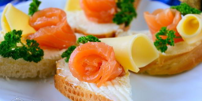 Рецепт бутерброды с семгой и сыром