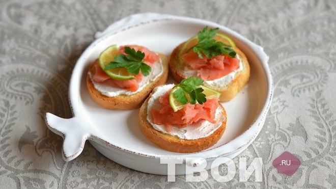 Рецепт Бутерброды с семгой
