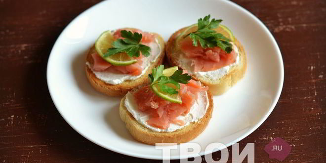 Рецепт бутерброды с семгой