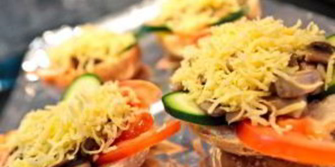 Рецепт бутерброды с шампиньонами и сыром