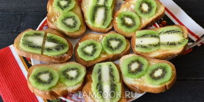 Рецепт бутерброды со шпротами и киви