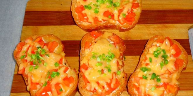 Рецепт бутерброды в духовке с помидорами