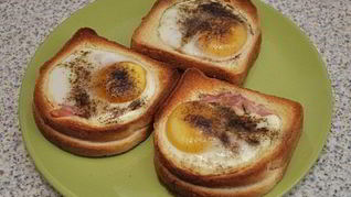 Рецепт Бутерброды в духовке с яйцом