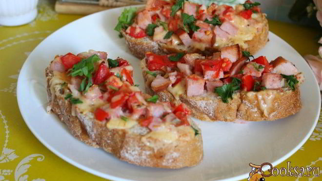 Рецепт Горячие бутерброды к завтраку
