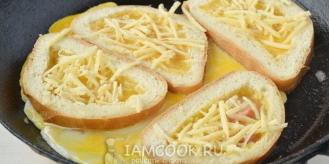 Рецепт горячие бутерброды на сковороде