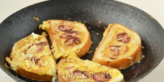 Рецепт горячие бутерброды на сковороде
