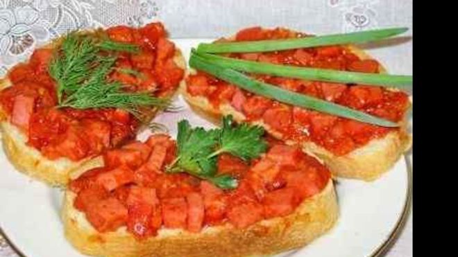 Рецепт Горячие бутерброды с помидорами