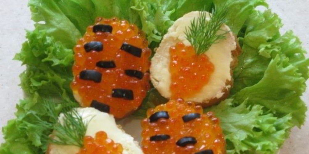 Рецепт бутерброды с горчичным маслом и икрой мойвы