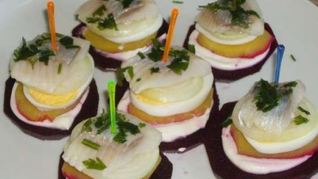 Рецепт Овощные бутерброды с сельдью