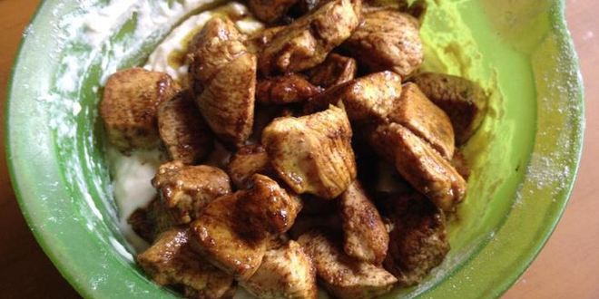 Рецепт сырный кекс с курицей