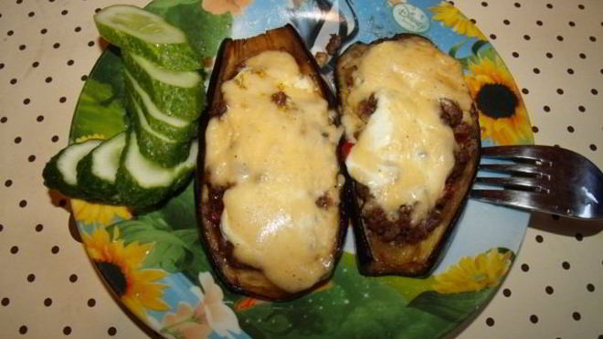 Рецепт Фарш с баклажанами и помидорами