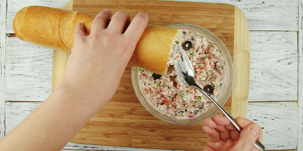 Как приготовить фаршированный багет