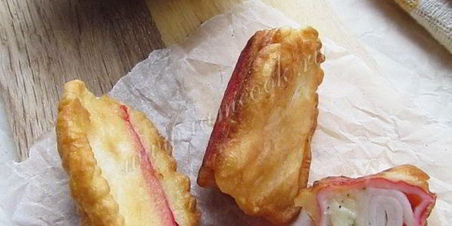 Рецепт фаршированных крабовых палочек в кляре