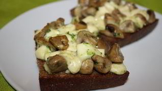Рецепт Грибная закуска на хлебе