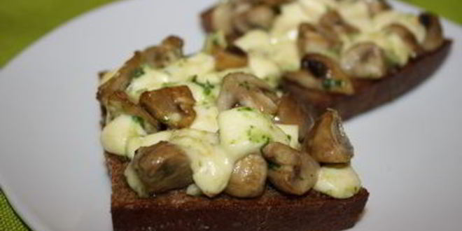 Рецепт грибная закуска на хлебе