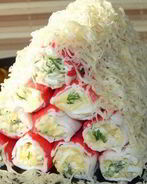 Холодная закуска из крабовых палочек с сыром