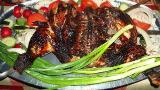 Рецепт Курица, маринованная в белом вине на решетке