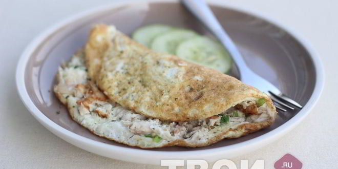Рецепт белковый омлет с морским окунем