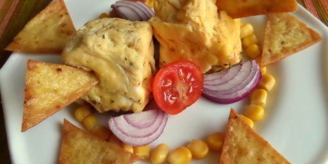Рецепт быстрый омлет из микроволновки с чипсами
