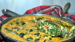 Рецепт Фриттата с сыром и шпинатом