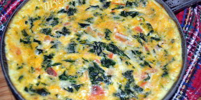 Рецепт фриттата с сыром и шпинатом