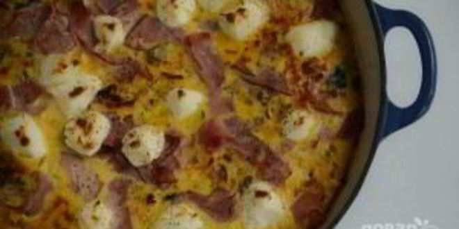 Рецепт фриттата с ветчиной, шпинатом и сыром