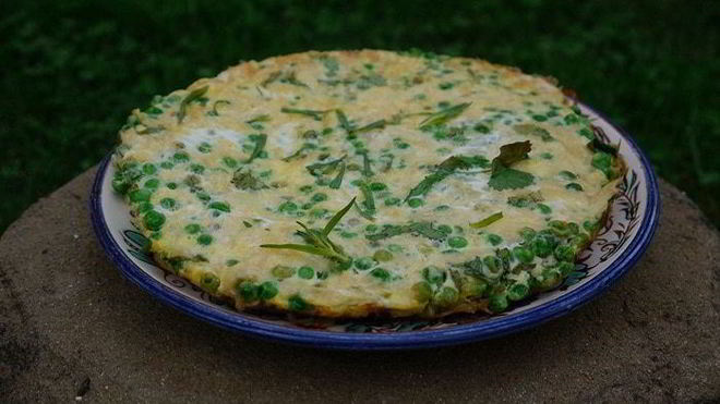 Рецепт Фриттата с зеленым горошком и картофелем