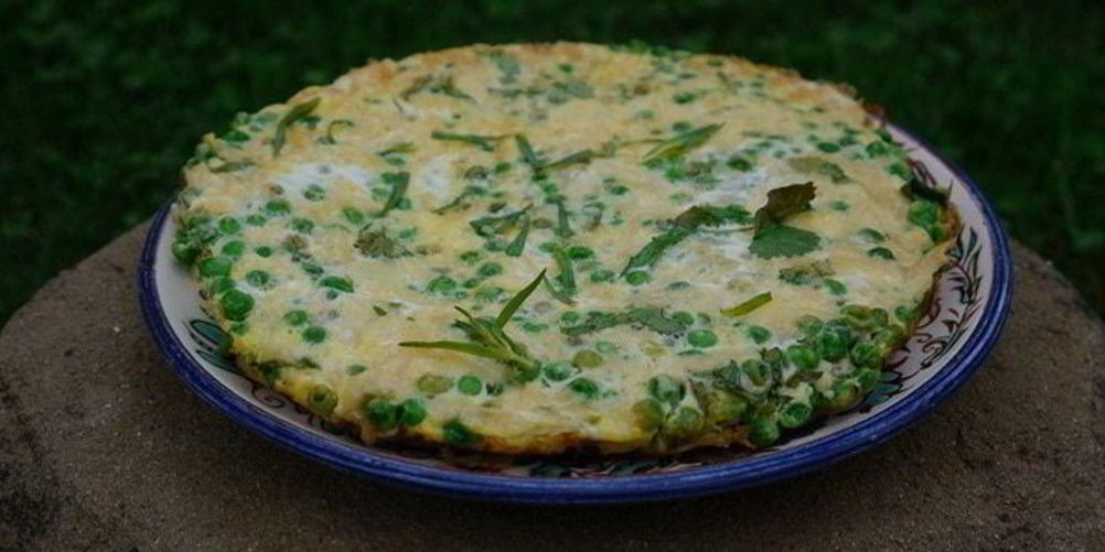 Как приготовить фриттата с зеленым горошком и картофелем