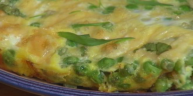 Рецепт фриттата с зеленым горошком и картофелем