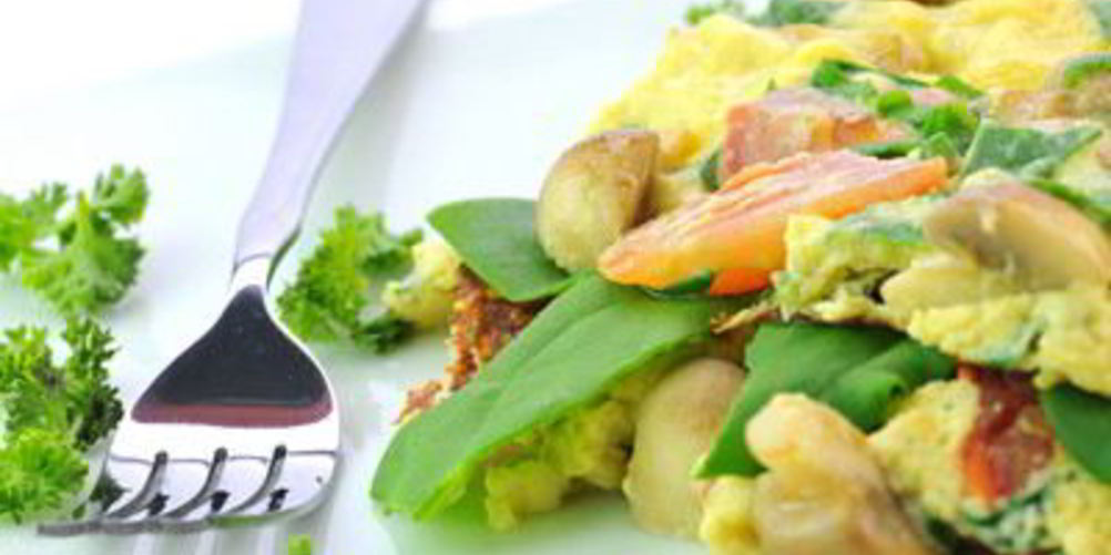 Рецепт омлет с инжиром, фетой и миндалем