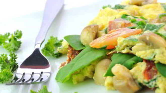 Рецепт Фриттата с зеленью и миндалем