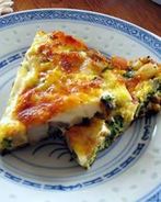 Фриттата со шпинатом и беконом