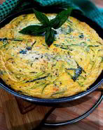 Фриттата со спагетти из цукини