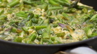 Рецепт Фриттата со спаржей и грюйером