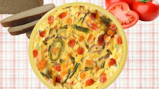 Рецепт Омлет на пару с ветчиной